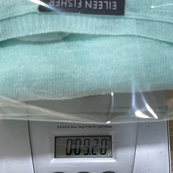 EILEEN FISHER Flower Green Organic Linen Cotton Lightweight Sweater Top XL - Picture 10 of 10